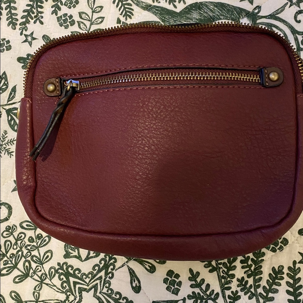 Jessie James Burgundy Leather Crossbody Bag, no signs of wear